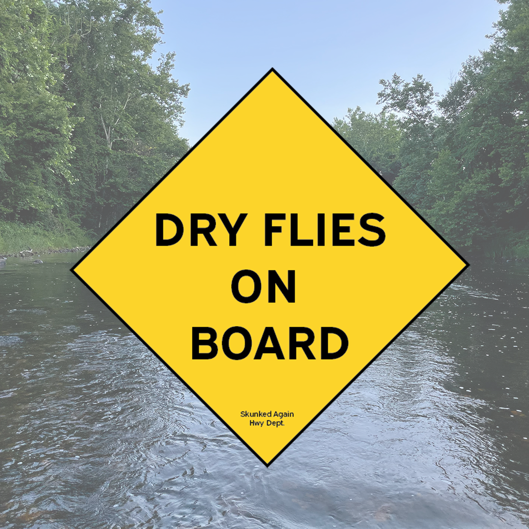 Dry Flies On Board Sticker