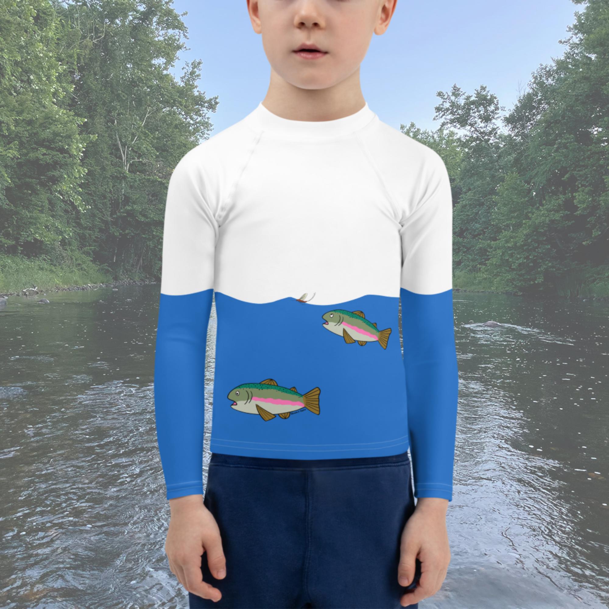 Cheapest Rainbow Trout Kids Rash Guard