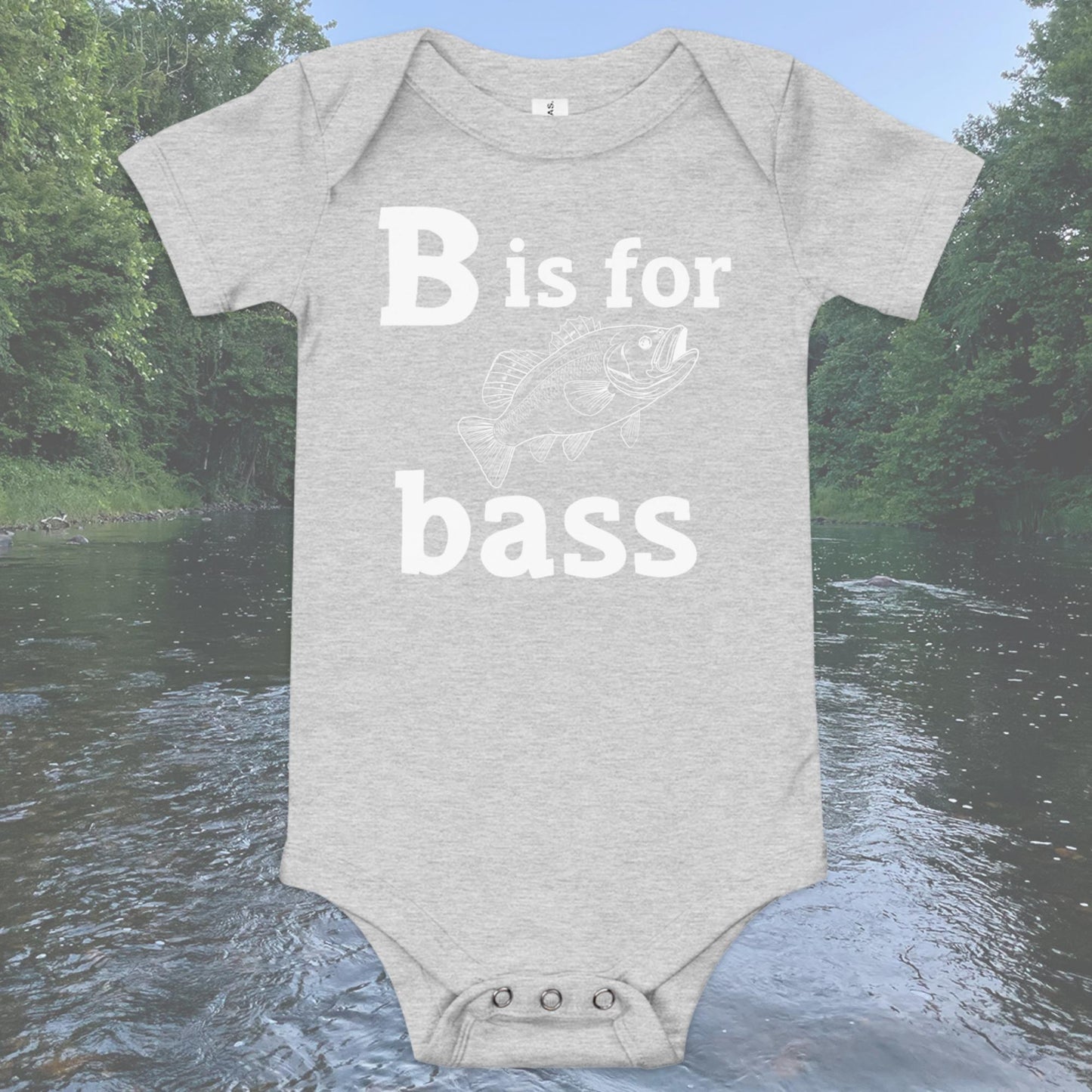 B is for Bass Baby short sleeve one piece