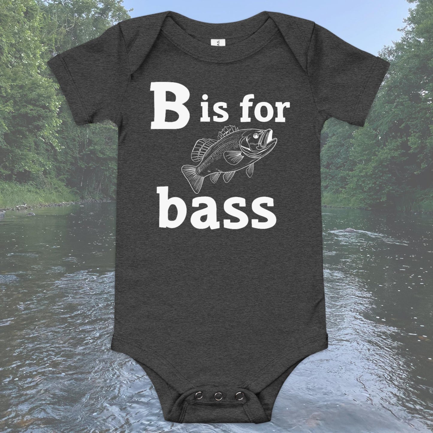 B is for Bass Baby short sleeve one piece