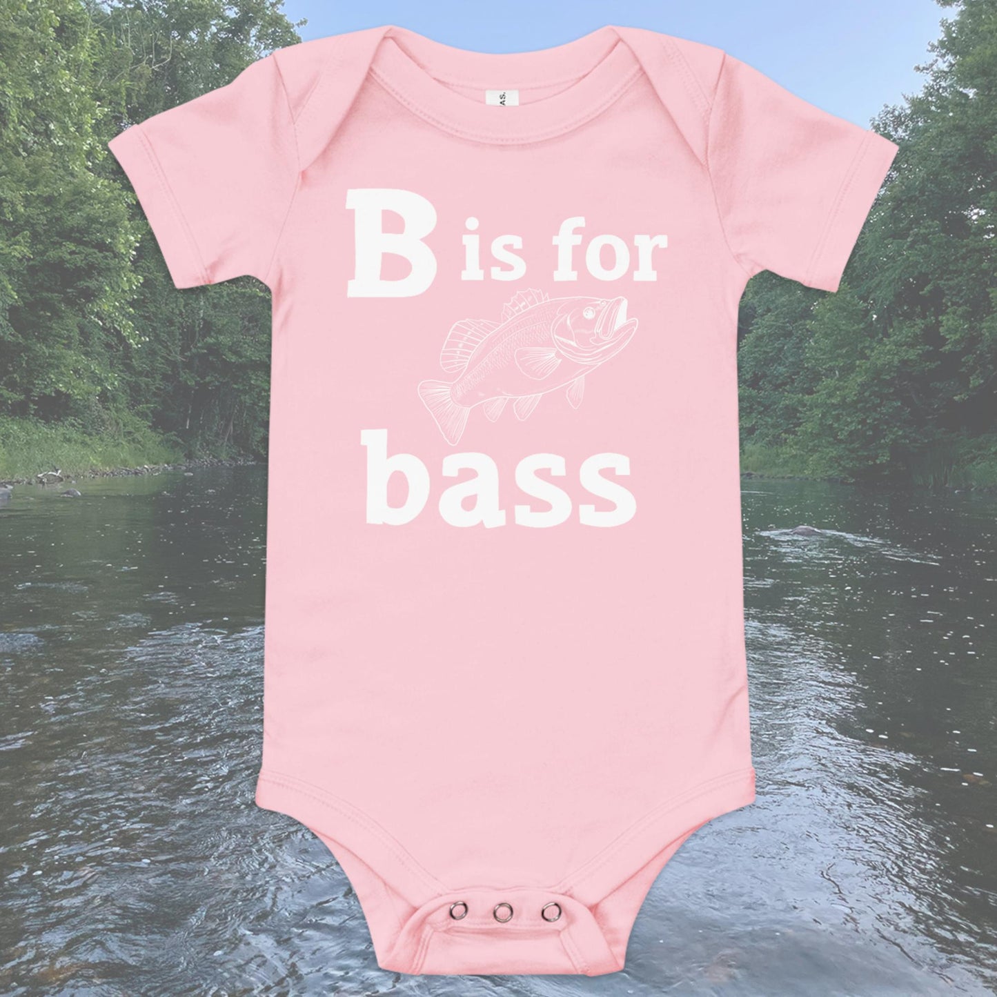 B is for Bass Baby short sleeve one piece