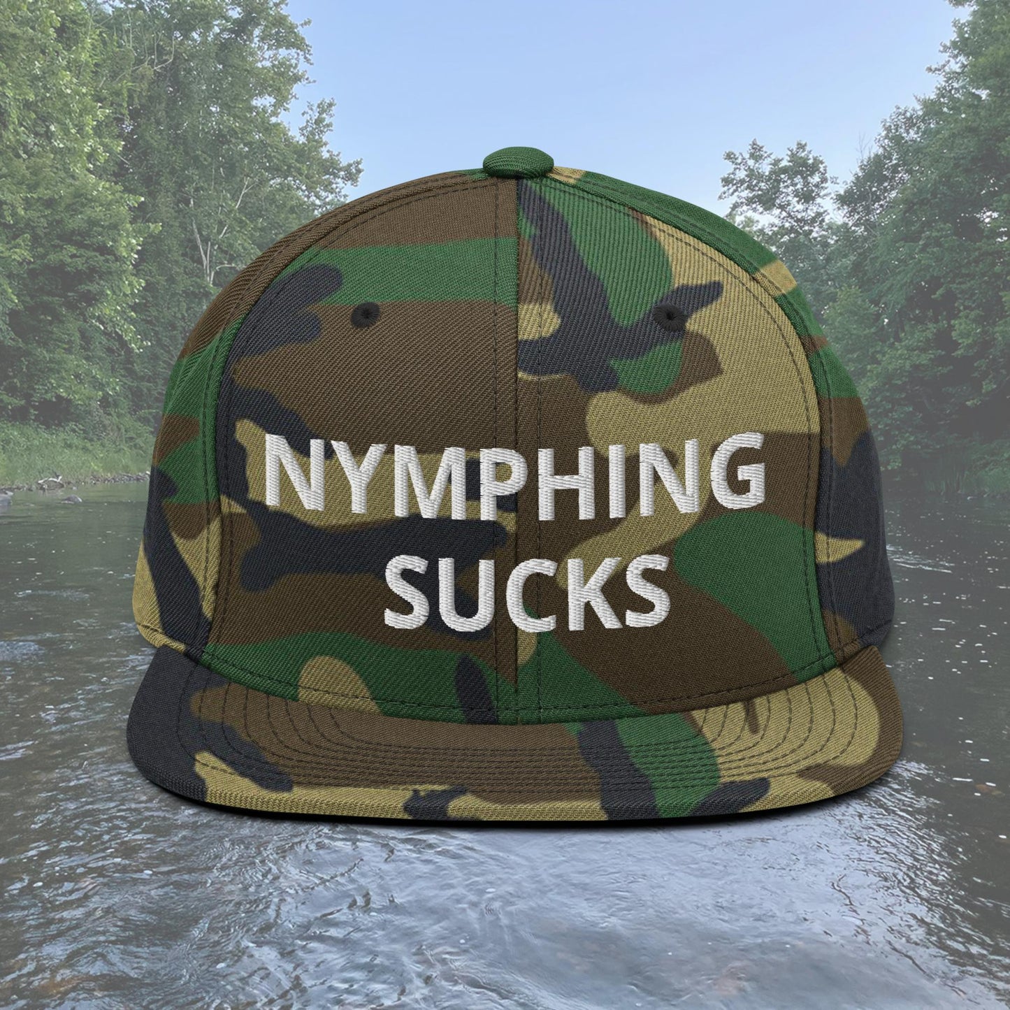 Nymphing Sucks Snapback Hat