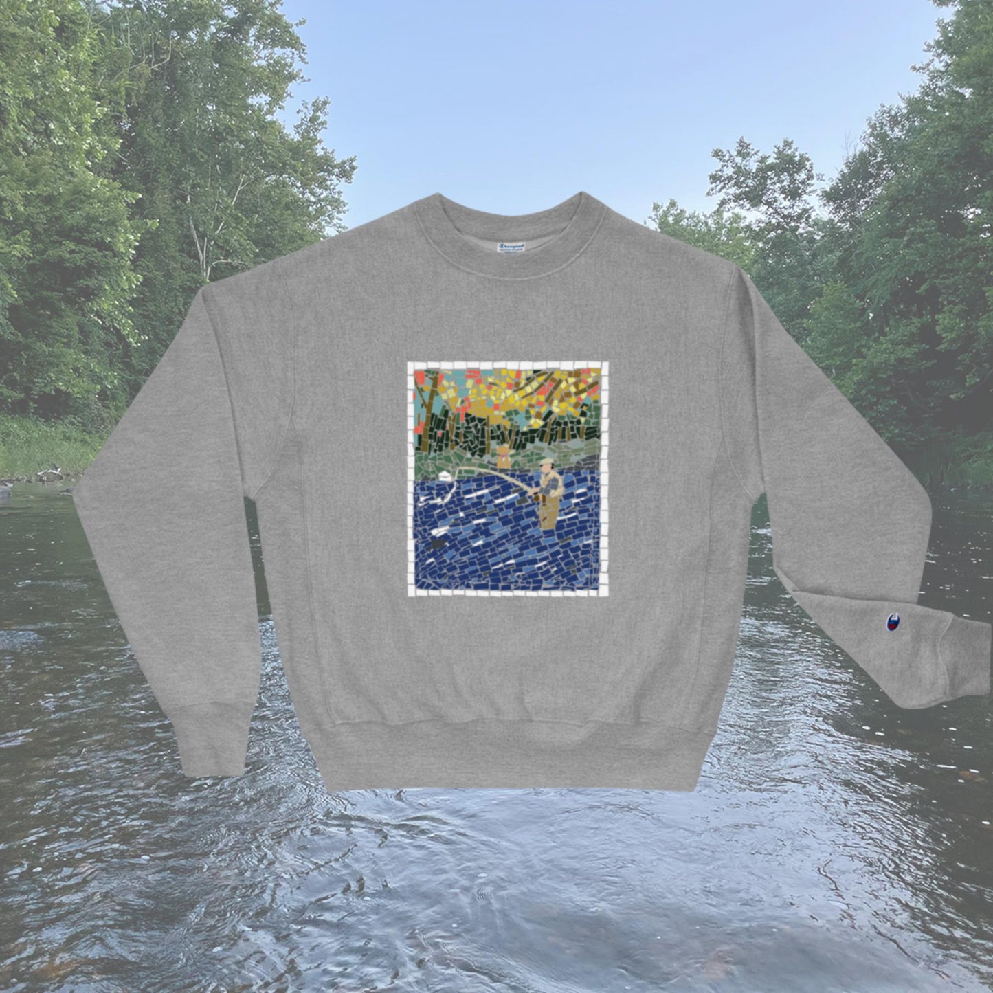 Fly Angler Mosaic Champion Sweatshirt