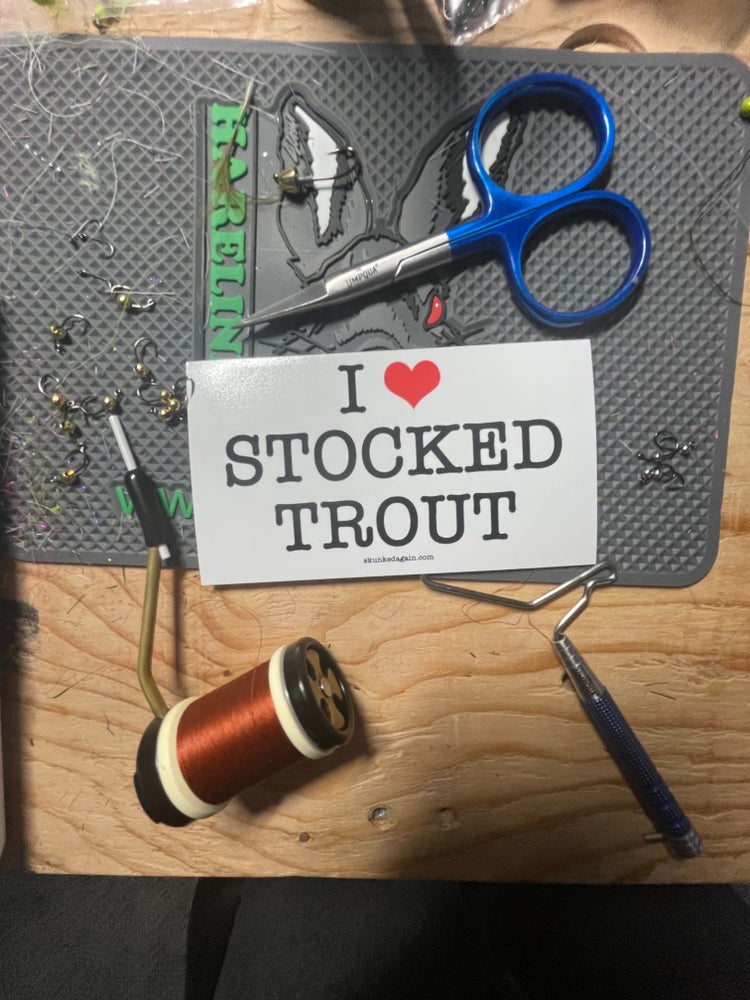 I ❤️ Stocked Trout Stickers – Skunked Again
