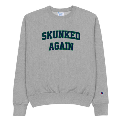 Skunked Again College Crewneck (Blue Text)