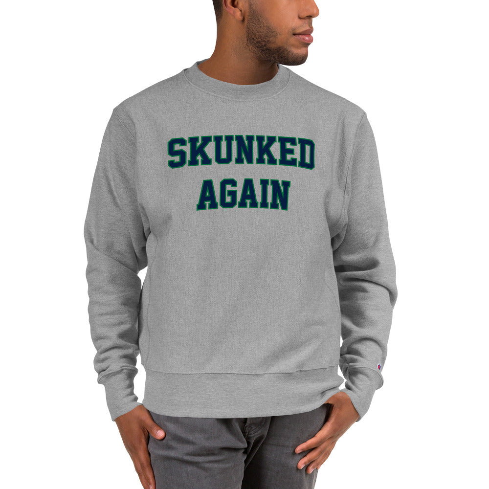 Skunked Again College Crewneck (Blue Text)